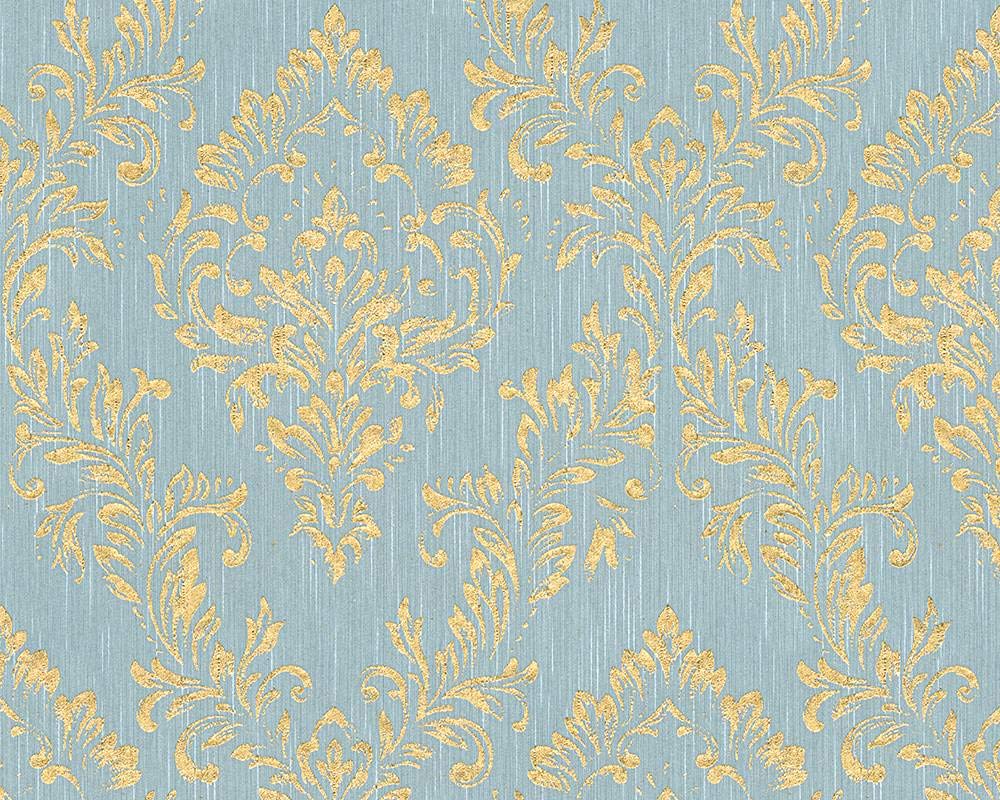 a-s-cr-ation-architects-paper-30659-5-vliestapete-blau-gr-n-ornament image 1