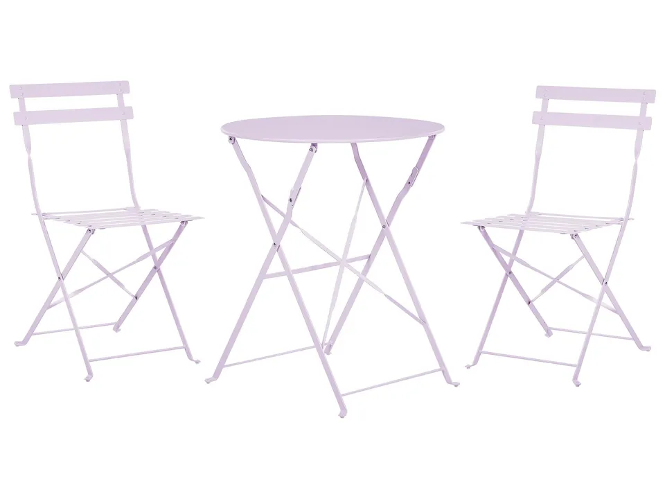 beliani-fiori-balkonset-violett-3-teilig-metall-klappbar image 1