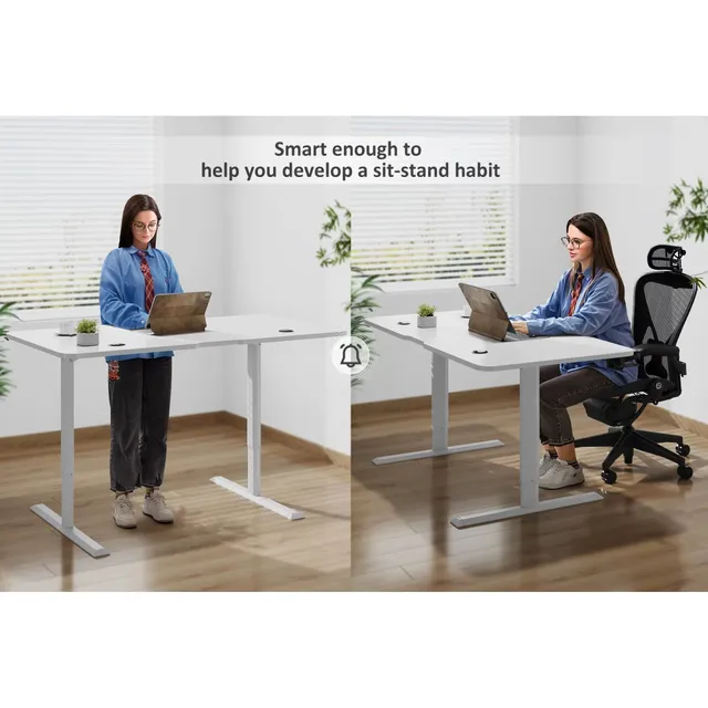 homall-standing-desk-schreibtisch-h-henverstellbar-wei-140cm image 1