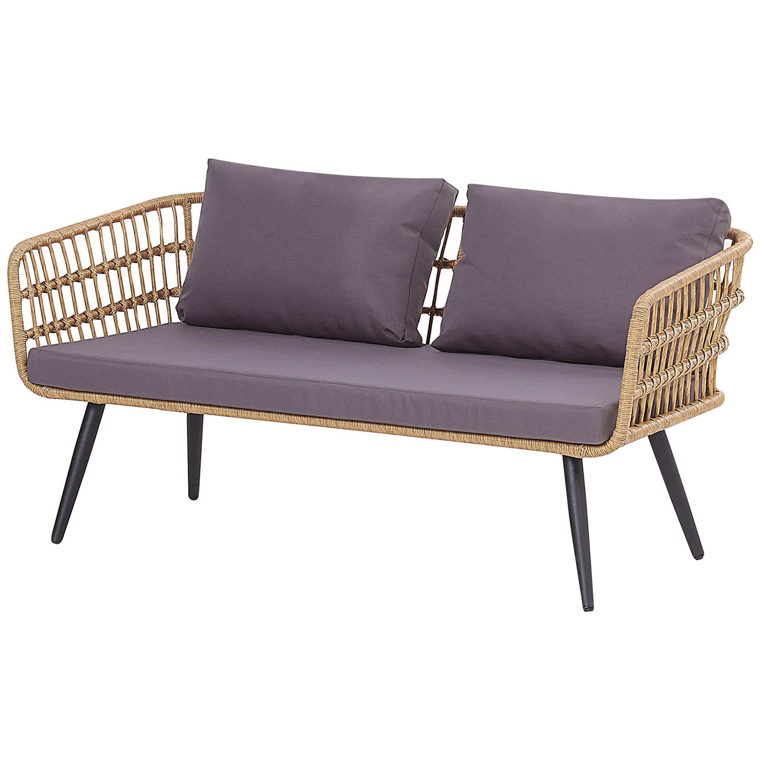 beliani-fobello-sitzgruppe-rattan-4-sitzer-zweisitzer-sessel-natur image 6