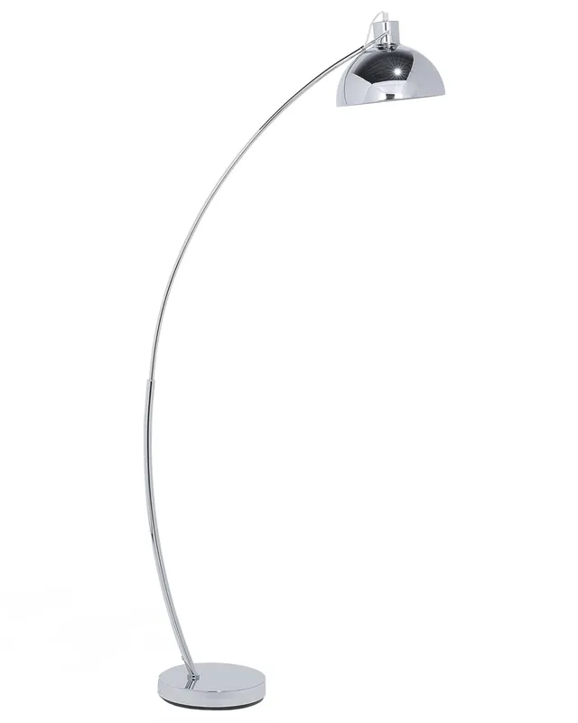 beliani-dintel-stehlampe-metall-silber-155-cm-verstellbar image 1