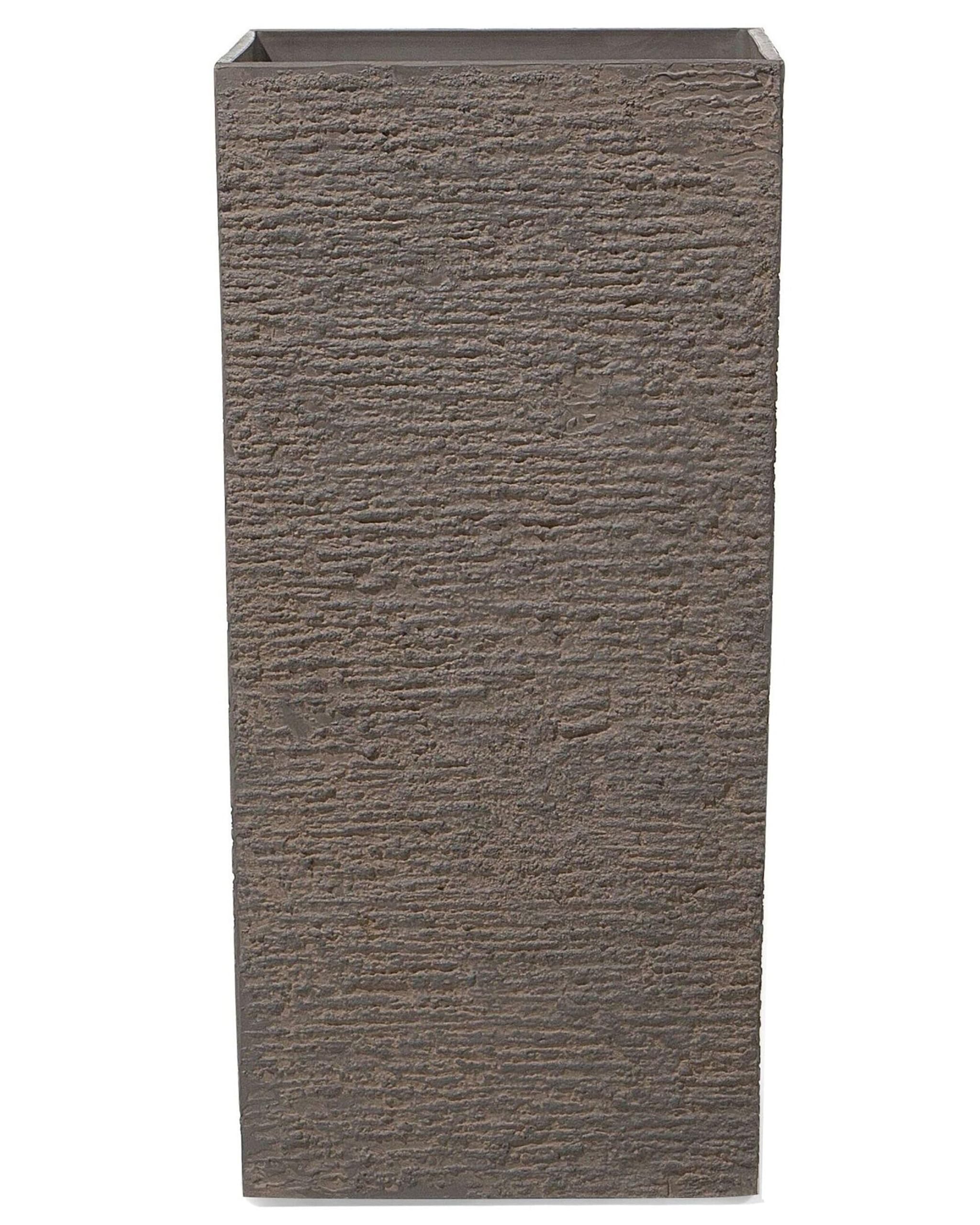 beliani-tenno-blumentopf-dunkelbraun-40x40x81-cm image 1