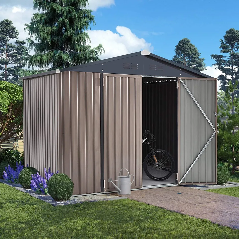 homall-metal-shed-ger-tehaus-metall-8x6-mit-doppelt-r image 1