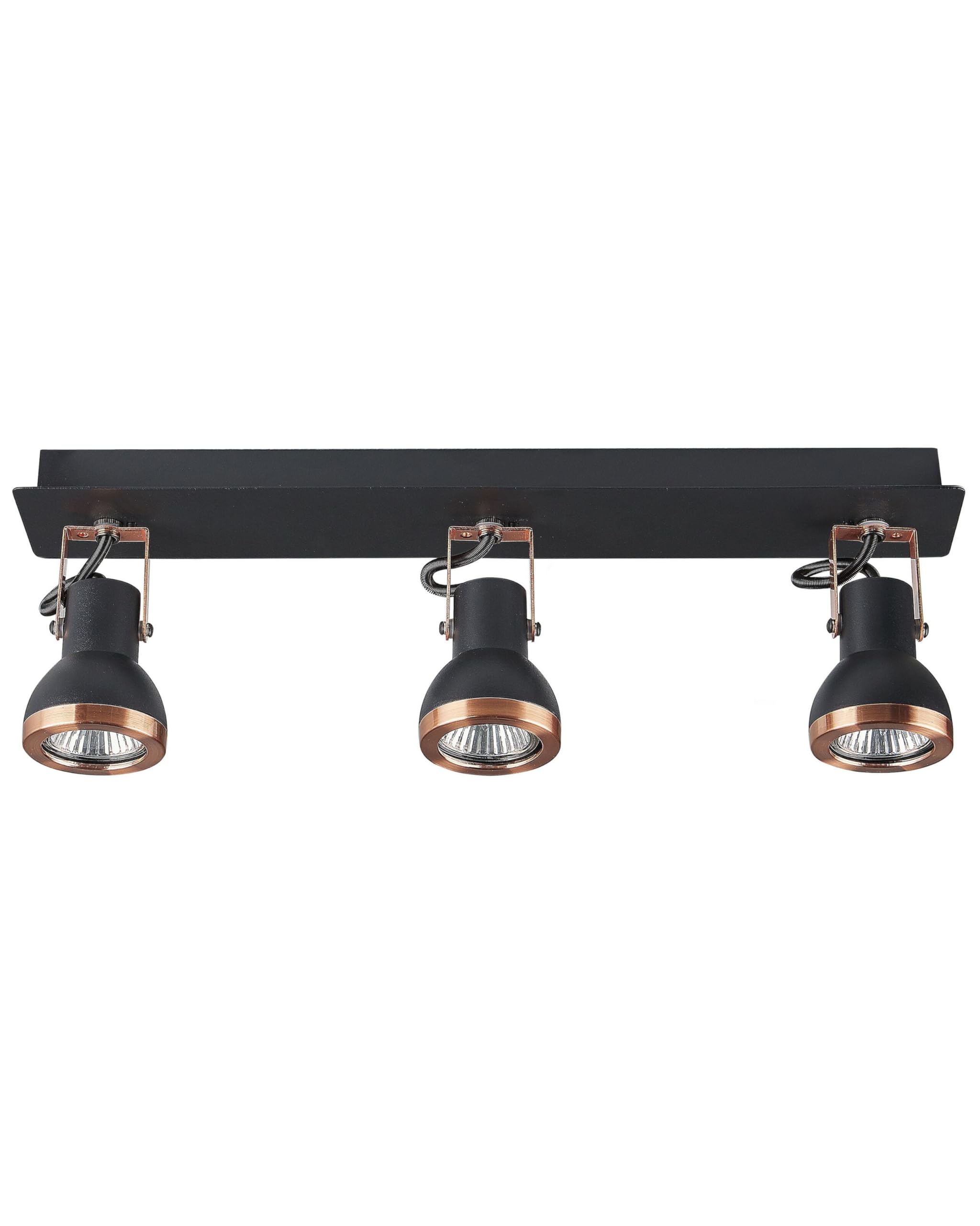 beliani-baro-deckenlampe-3-flammig-schwarz-kupfer-metall image 1
