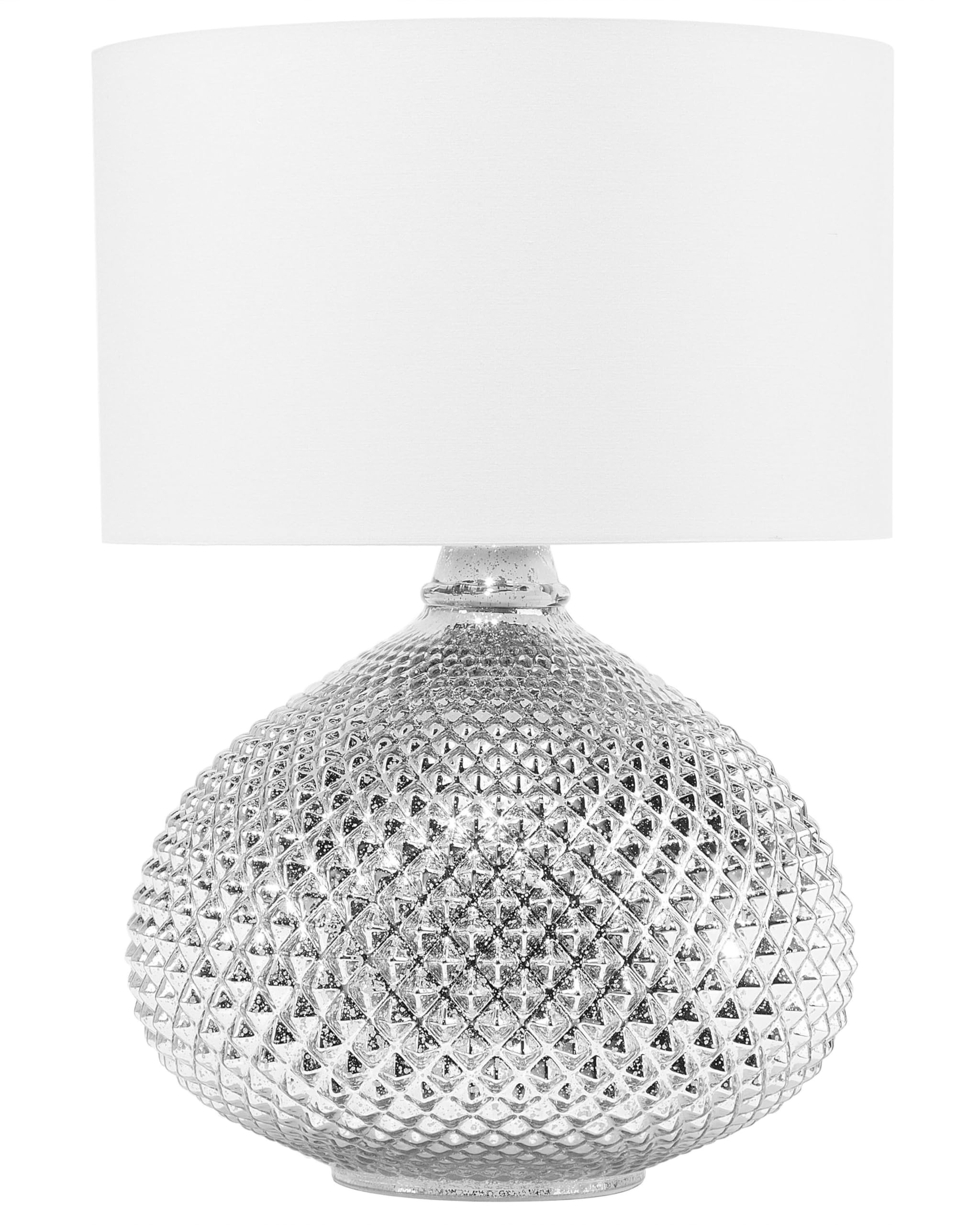 beliani-madon-tischleuchte-glas-silber-creme-45cm image 1