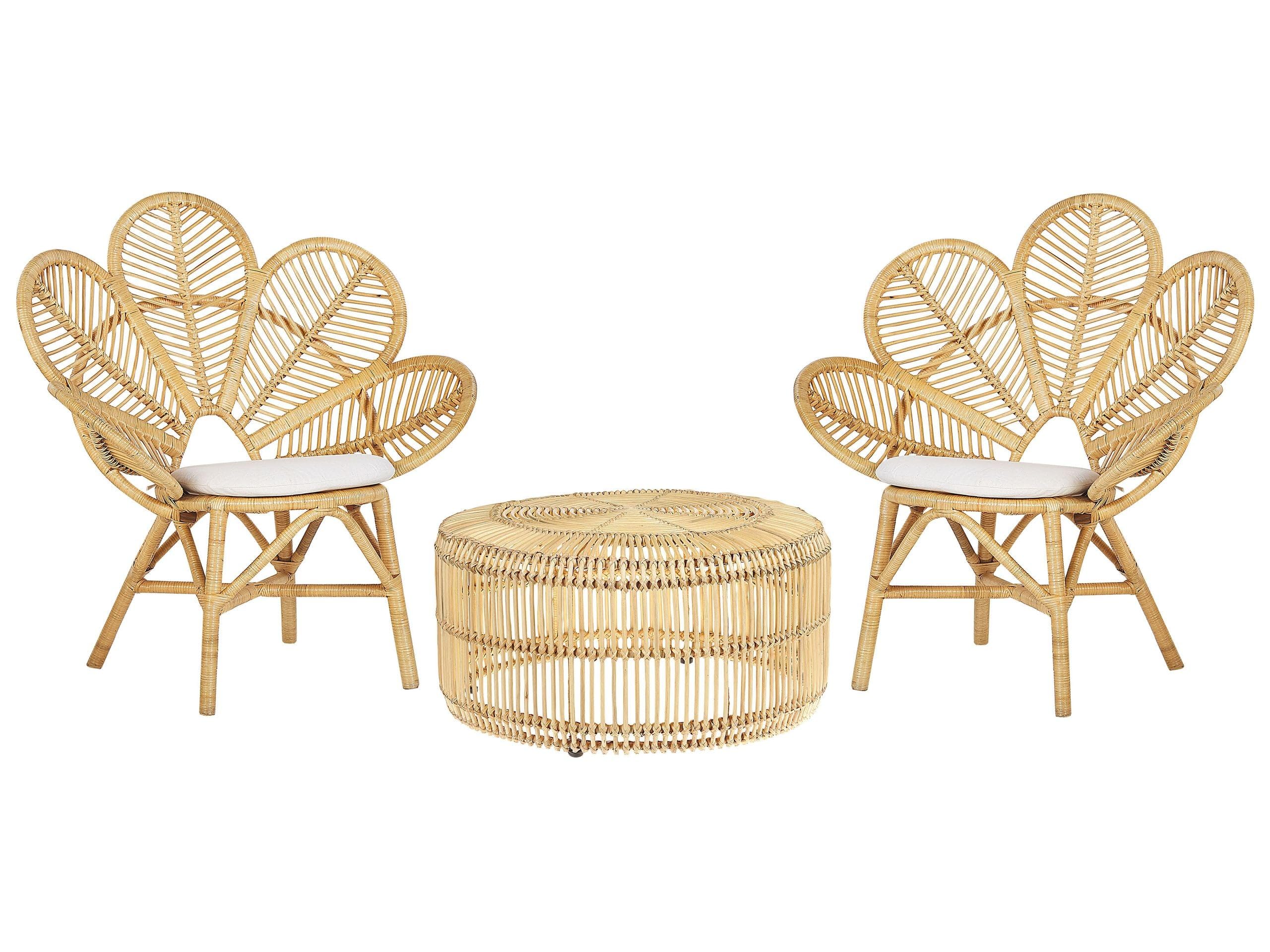 beliani-florentine-limni-balkonset-rattan-beige-2-st-hle-tisch image 1