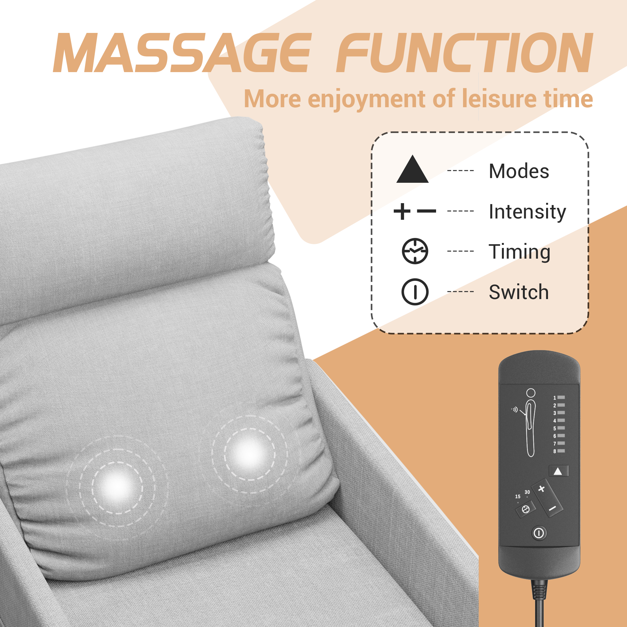 homall-recliner-chair-massage-relaxsessel-fernsehsessel-grau image 8