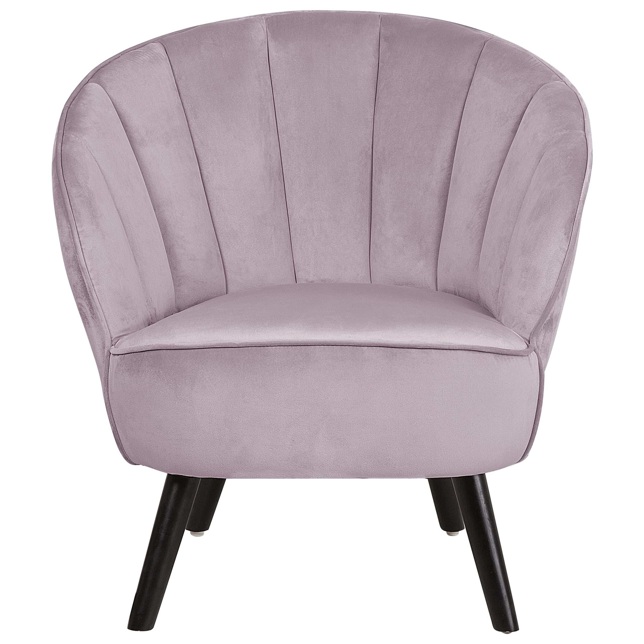 beliani-dala-sessel-samt-rosa-muschelform-mit-holzbeinen image 3