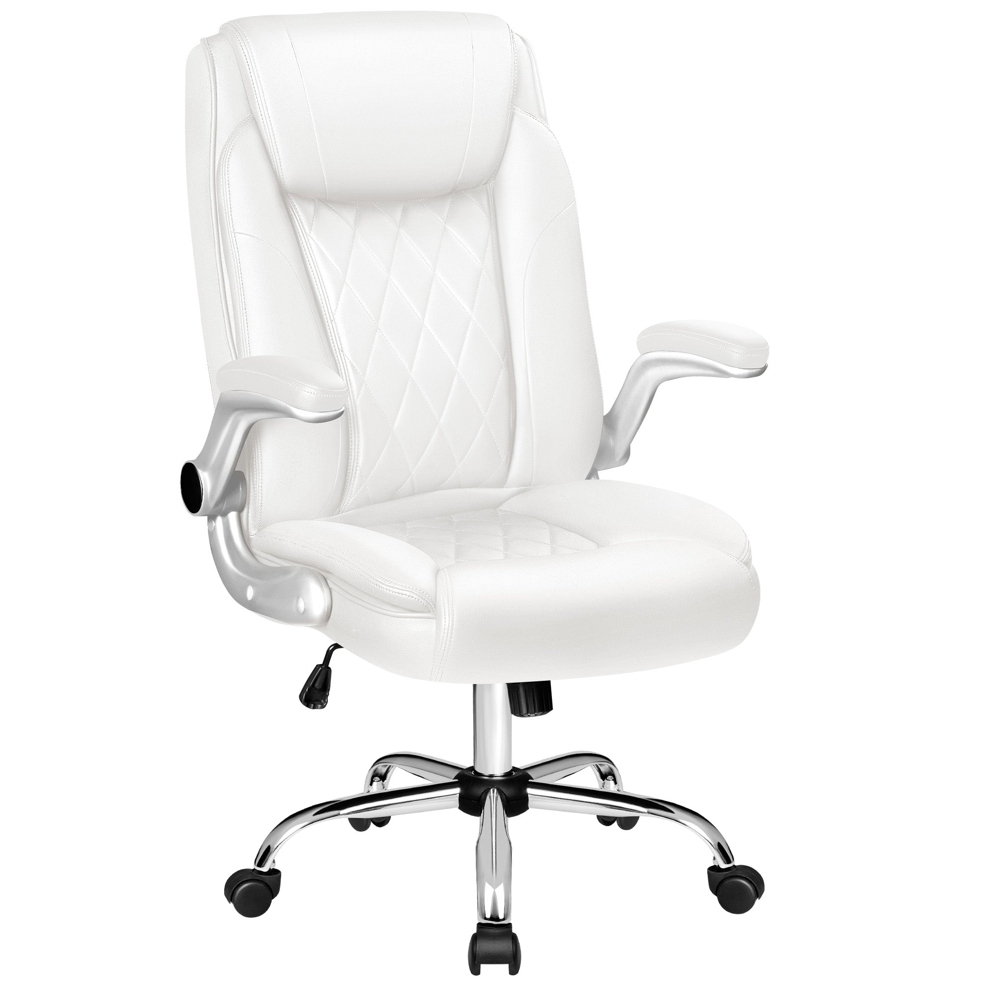 homall-office-leather-chair-chefsessel-schwarz-kunstleder-hoch image 2