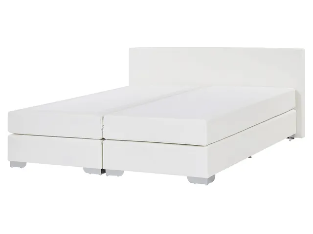 beliani-boxspringbett-wei-160x200-kunstleder-h2 image 1