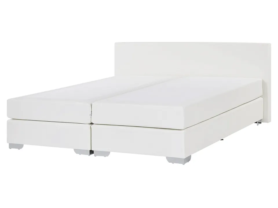 beliani-boxspringbett-wei-160x200-kunstleder-h2 image 1