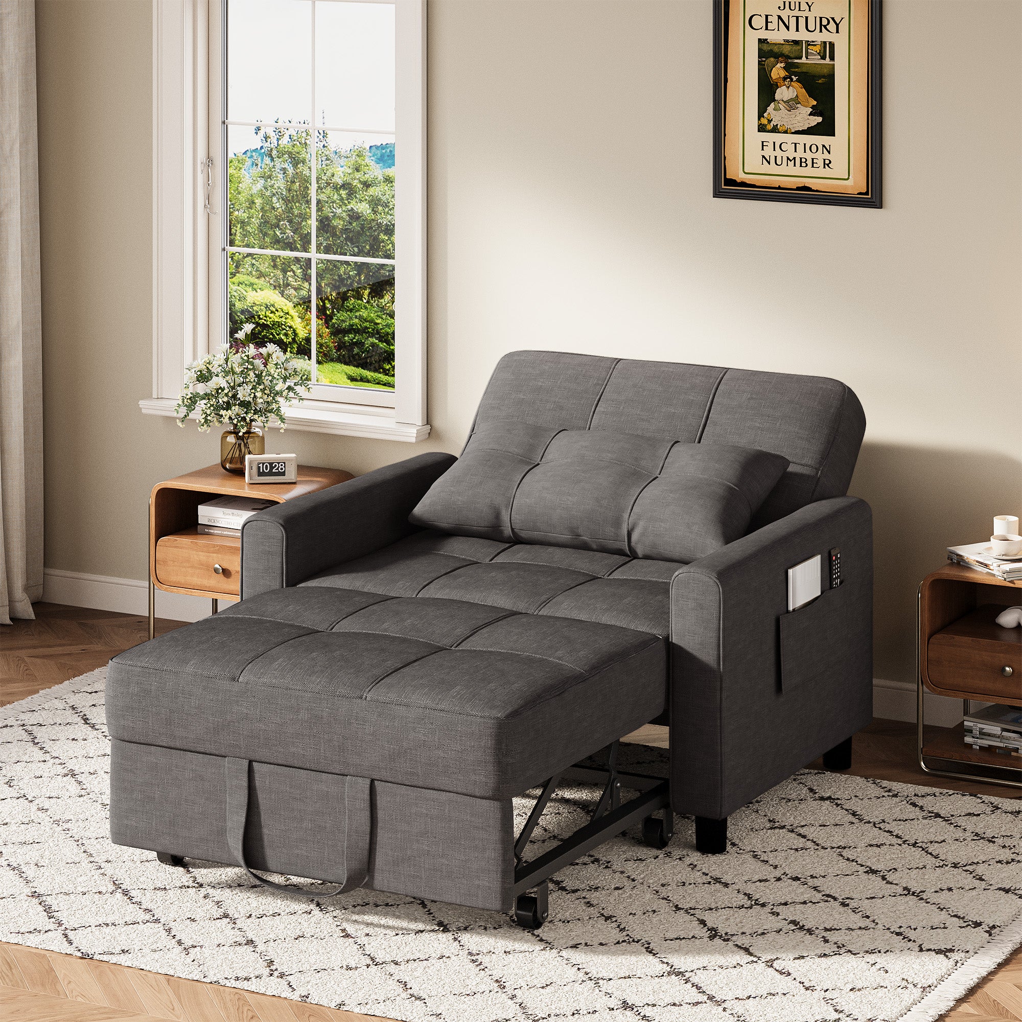 bealife-ar22-schlafsofa-dunkelgrau-191-cm-3-in-1-mit-rollen image 5