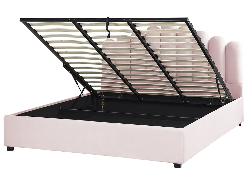 beliani-vincennes-polsterbett-samt-rosa-180x200-muschel image 1