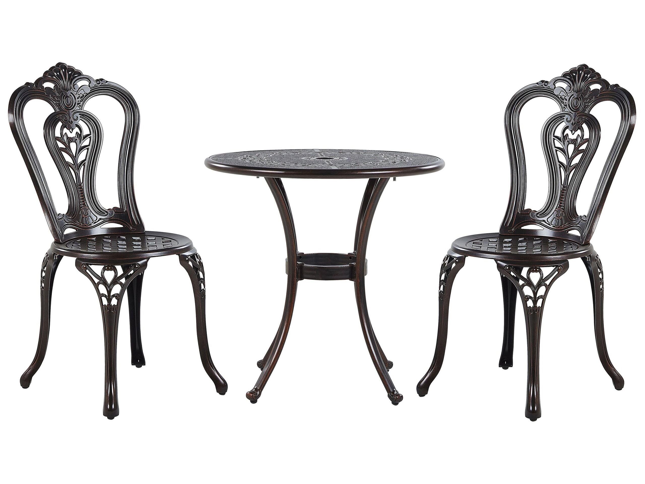 beliani-bovino-bistro-set-aluminium-braun-tisch-2-st-hle-vintage image 1