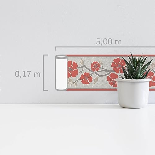 a-s-cr-ation-only-borders-384324-vliesbord-re-rot-blumen-5m image 8