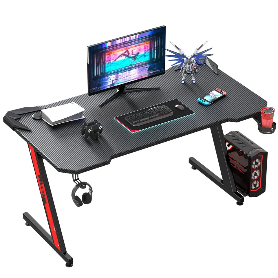 homall-gaming-desk-schreibtisch-schwarz-112cm-z-form-gamer image 1