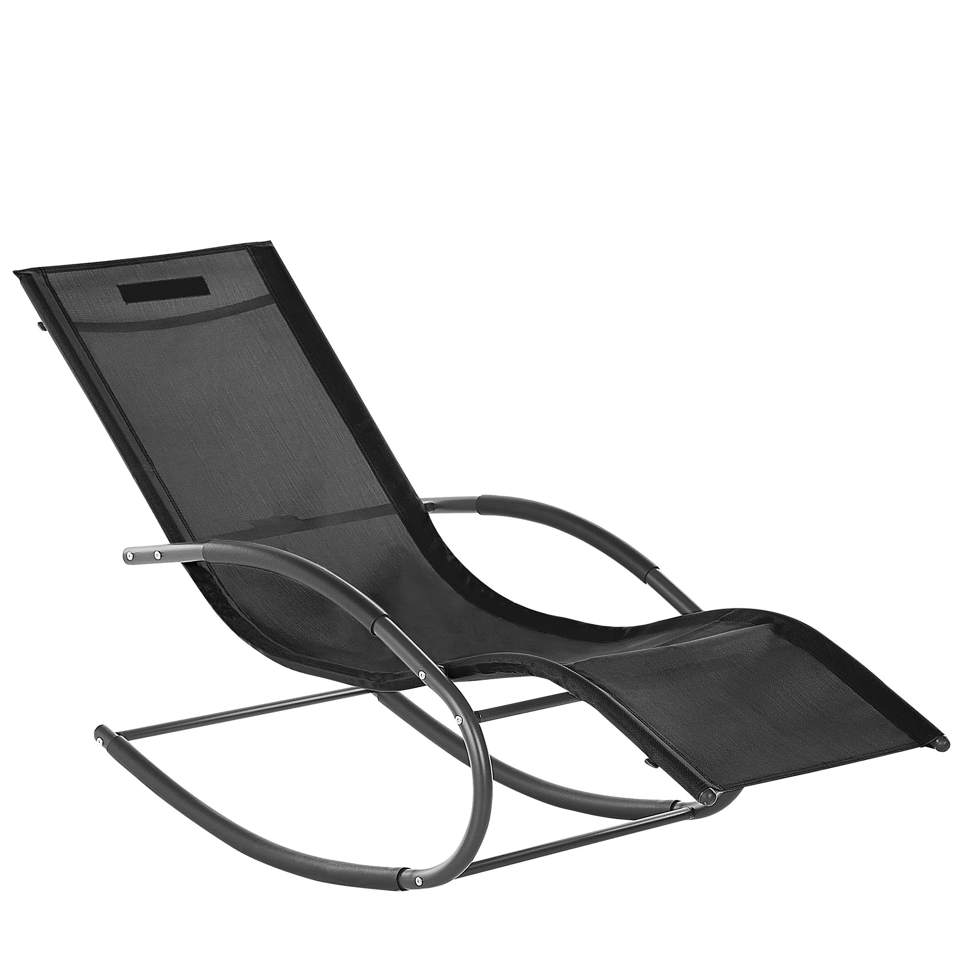 beliani-carano-ii-schaukelliege-mesh-schwarz-gartenliege image 4