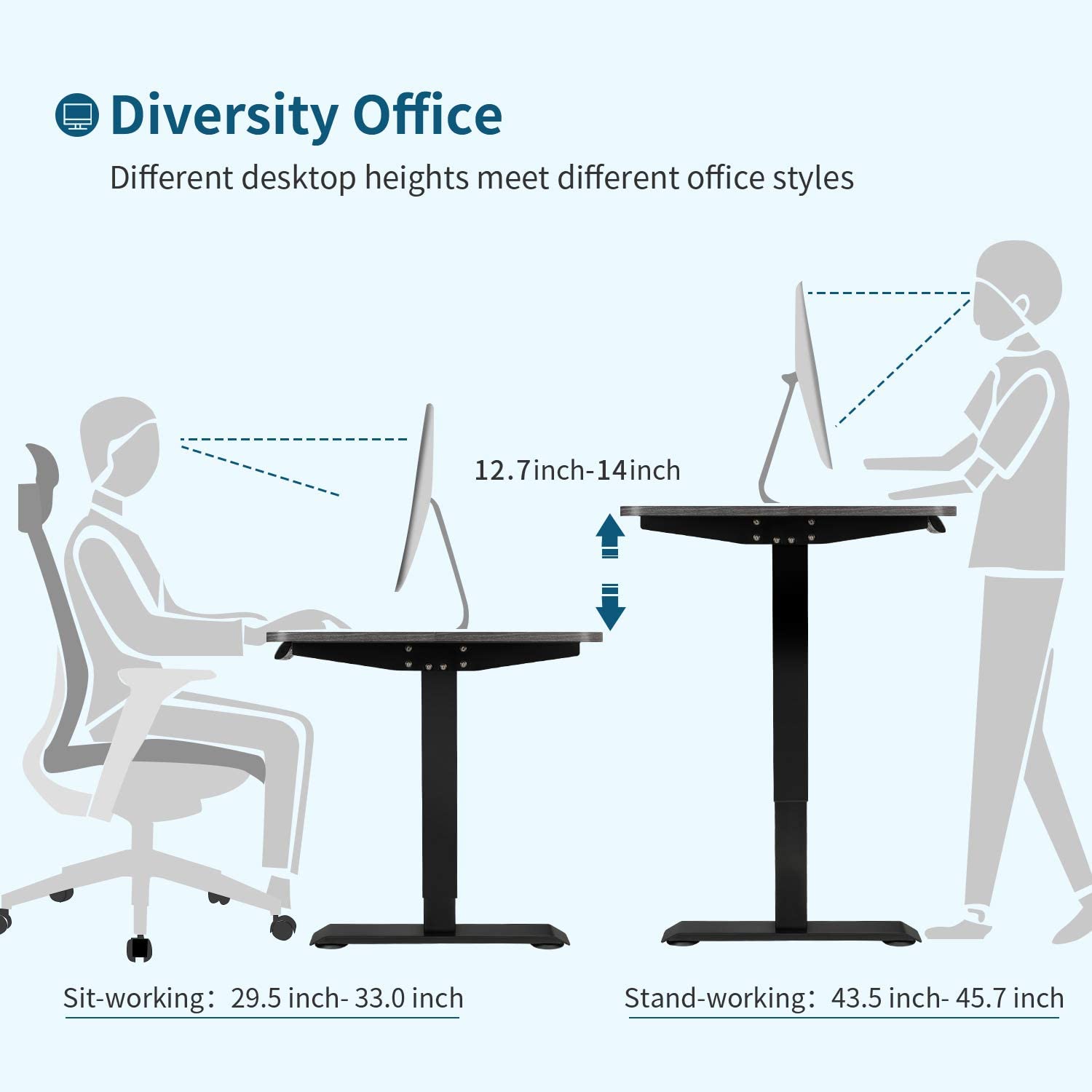 homall-standing-desk-schreibtisch-h-henverstellbar-schwarz-43-zoll image 3