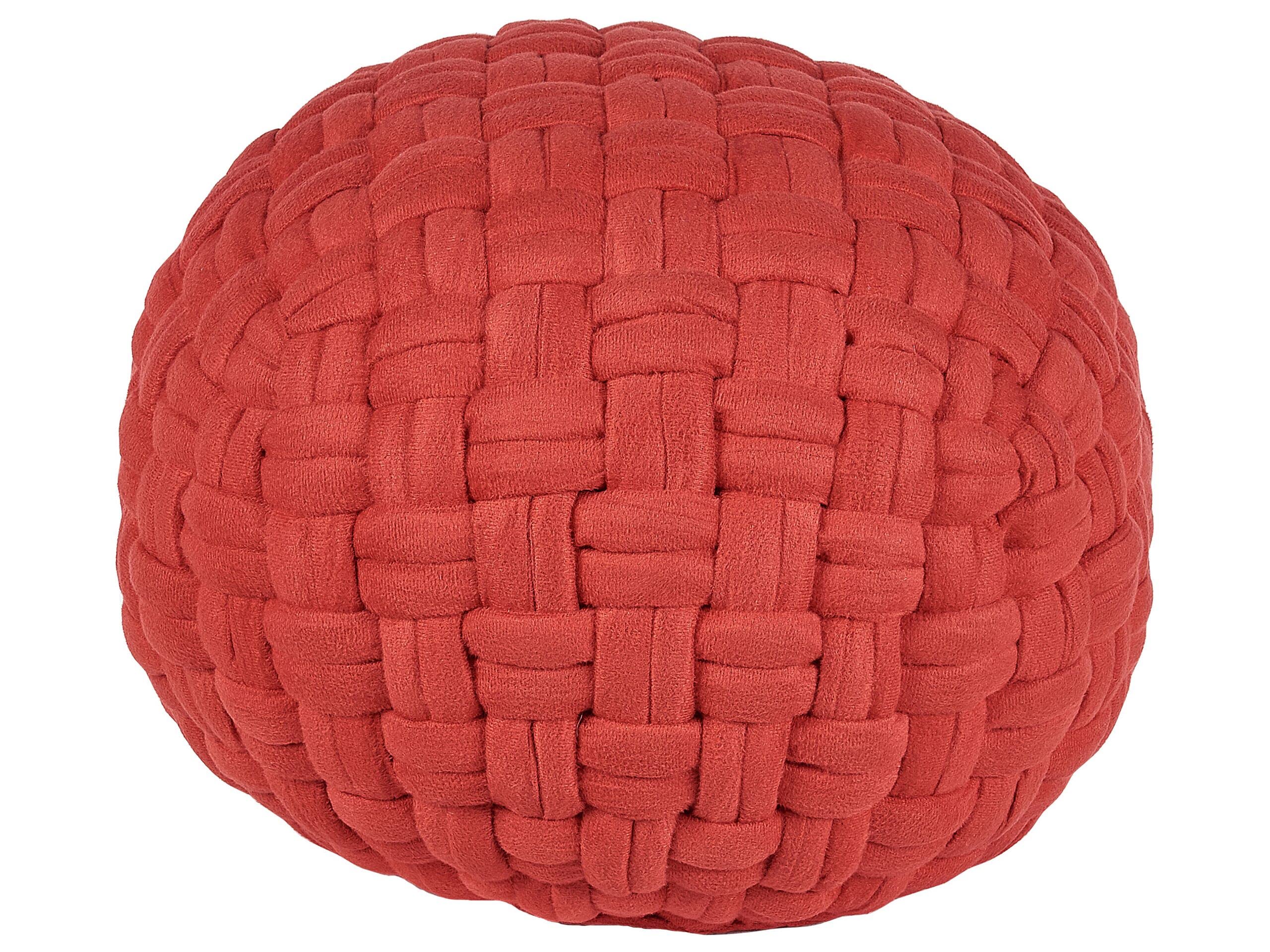 beliani-hopa-pouf-45x35-cm-rot-samt-rund-boho image 1