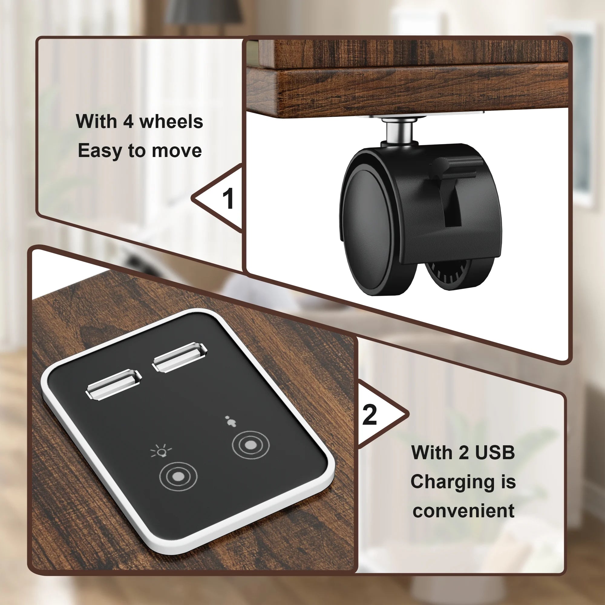 homall-bedroom-nachttisch-mit-led-und-usb-schwarz image 5