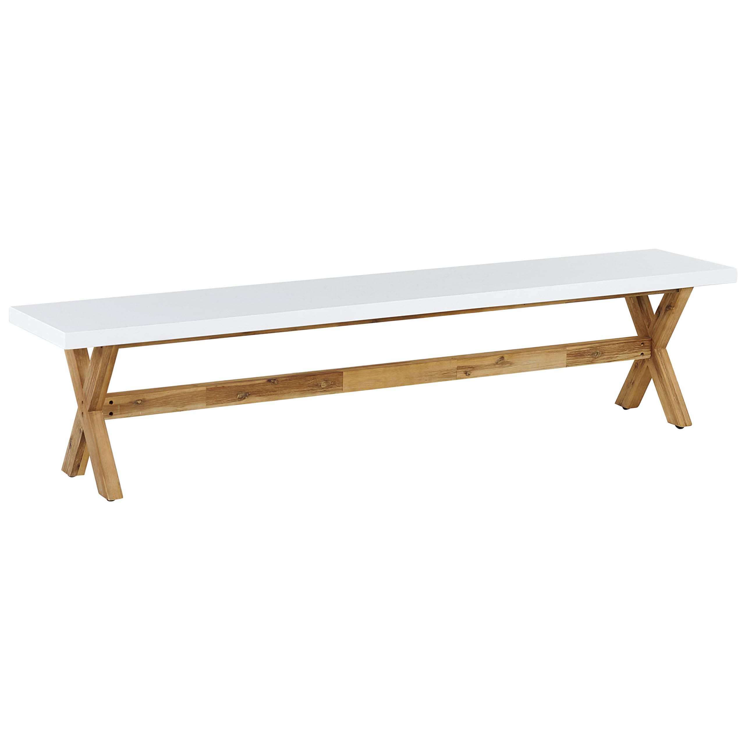 beliani-olbia-gartenset-wei-200x100-mit-2-b-nken-2-hockern image 6