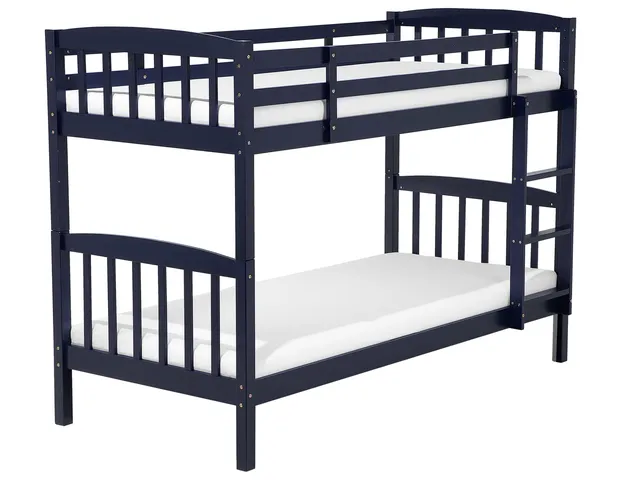 beliani-revin-hochbett-90x200-kiefernholz-blau-kinder image 1