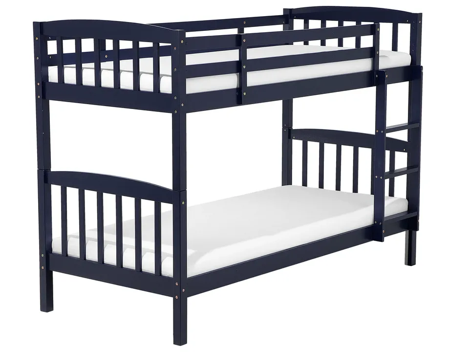beliani-revin-hochbett-90x200-kiefernholz-blau-kinder image 1