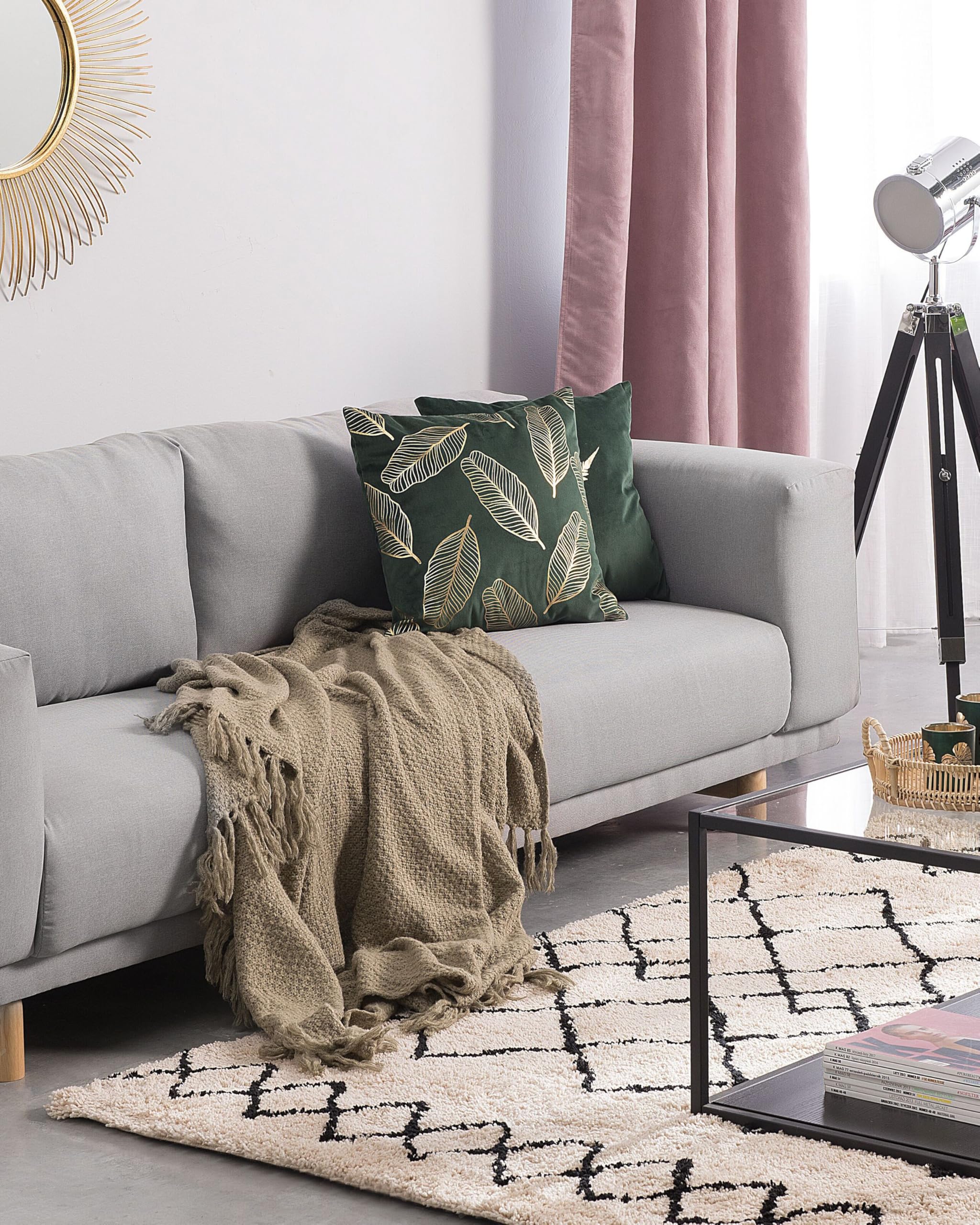 beliani-havsa-teppich-160x230-cm-beige-schwarz-zickzack image 2