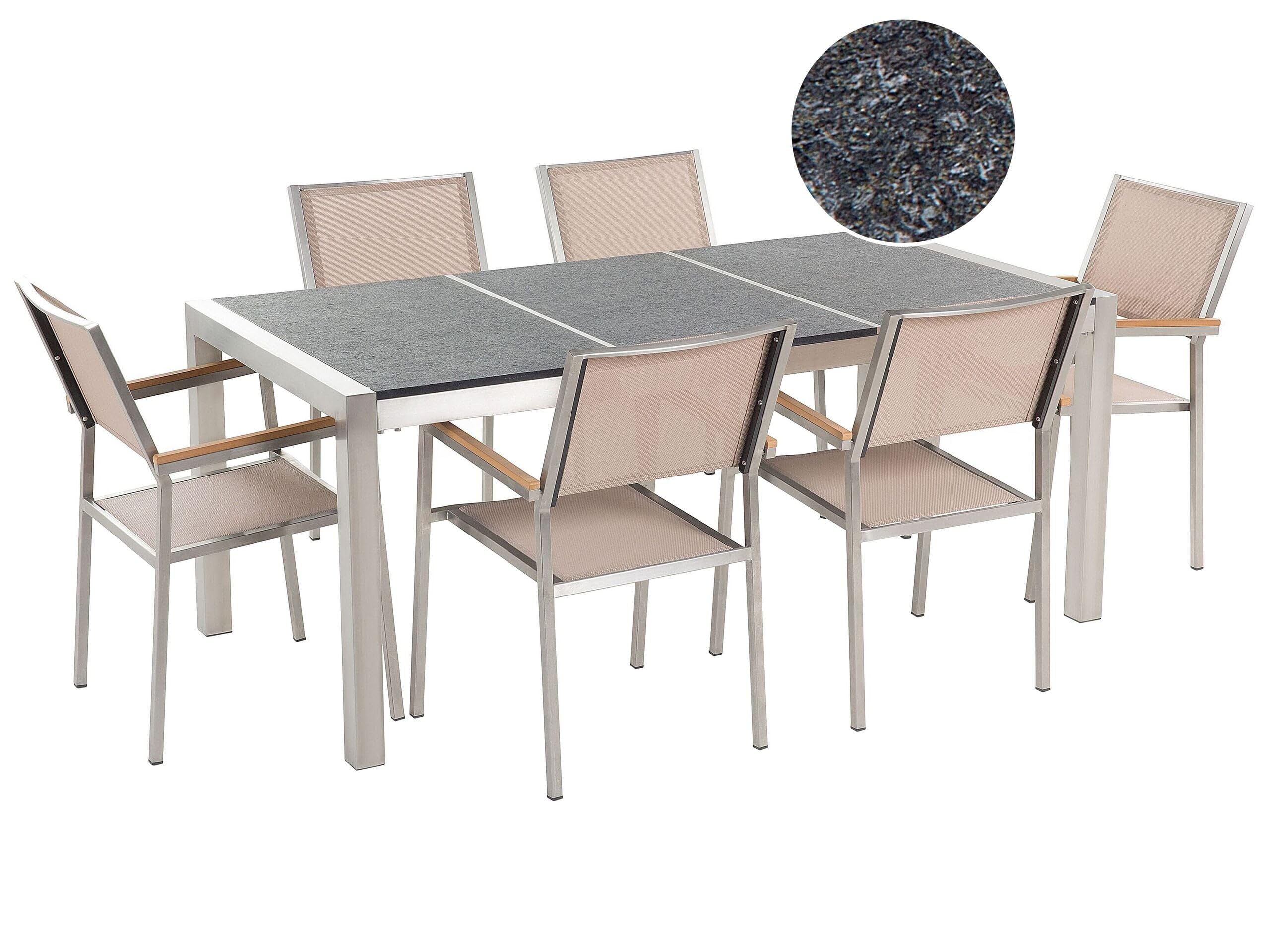 beliani-grosseto-gartenm-belset-180-cm-grau-beige-granit image 1