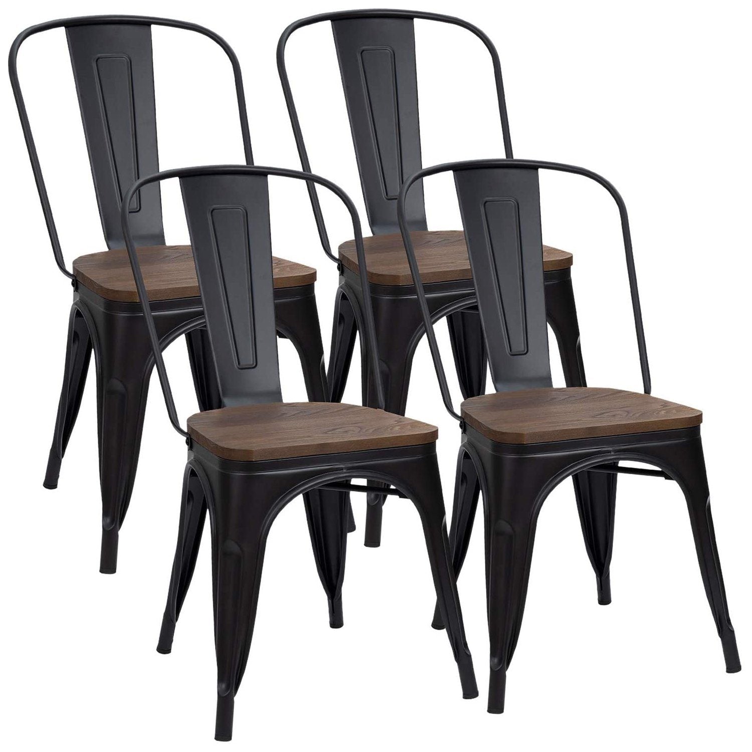 homall-metal-chair-metallstuhl-4er-set-schwarz-gold-stapelbar image 8