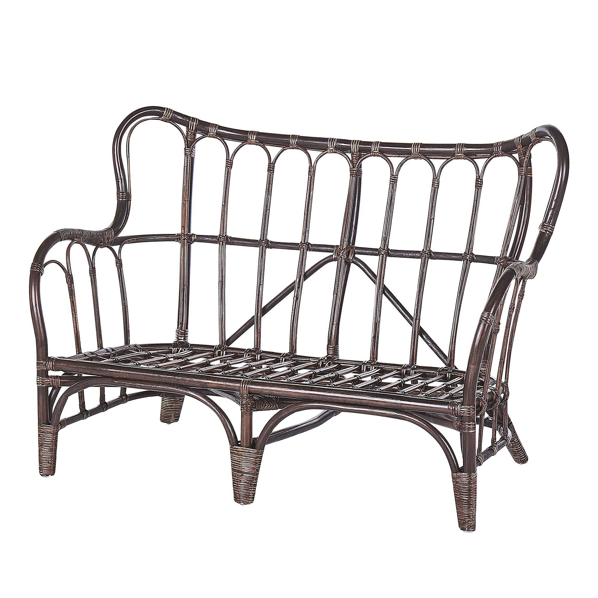 beliani-brindisi-lounge-set-rattan-4-sitzer-dunkelbraun-beige image 7