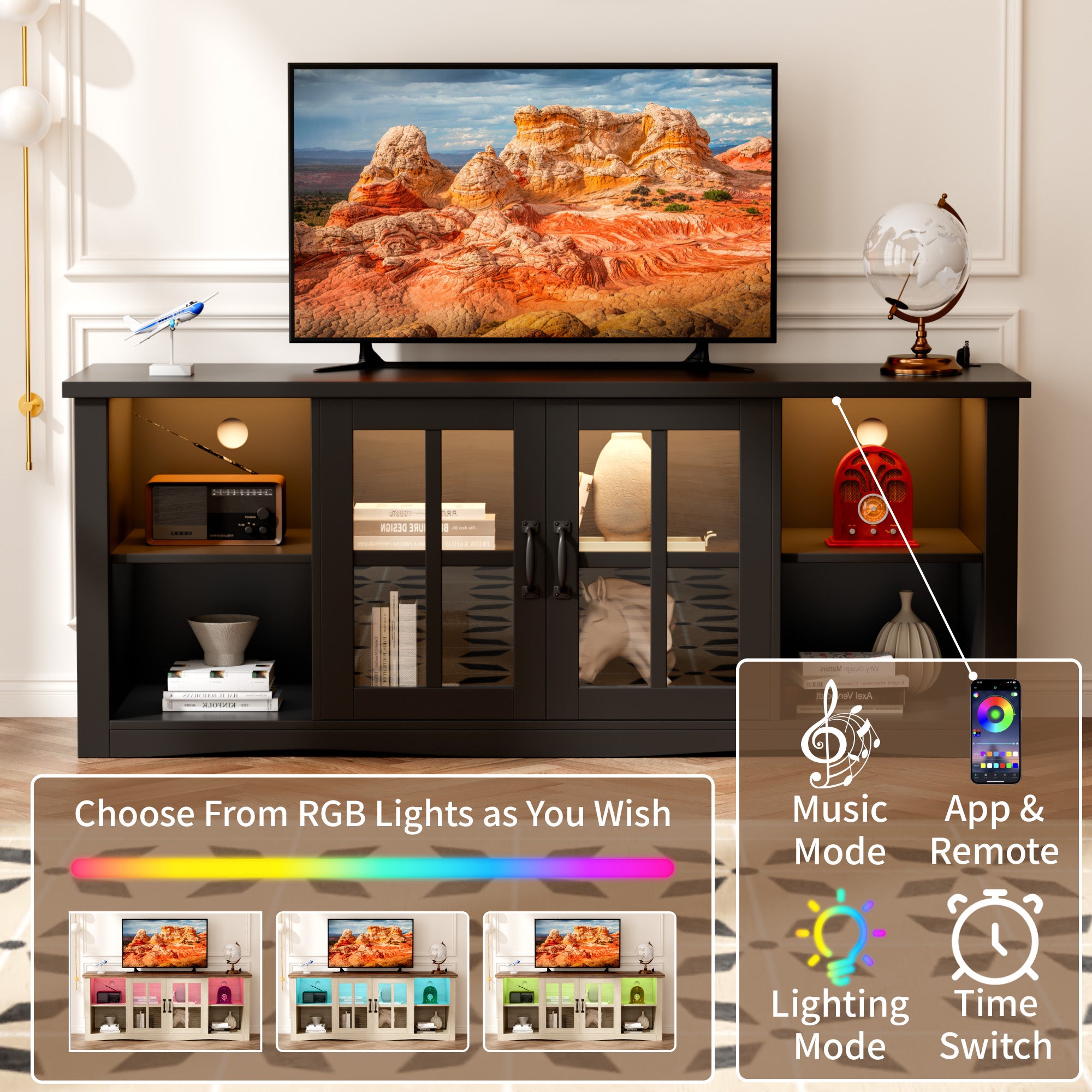 homall-tv-stand-tv-schrank-schwarz-65-zoll-mit-led image 4