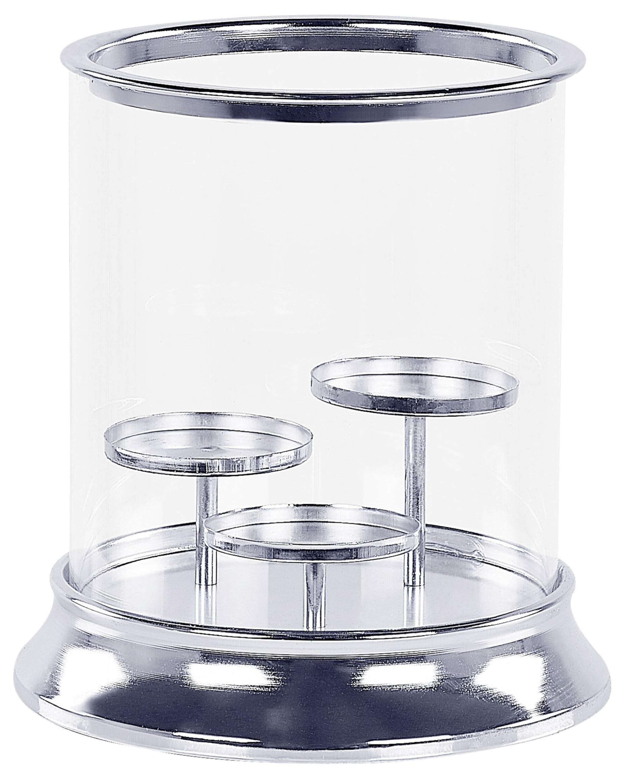 beliani-cilegon-kerzenhalter-silber-24-cm-3er-glamour image 1