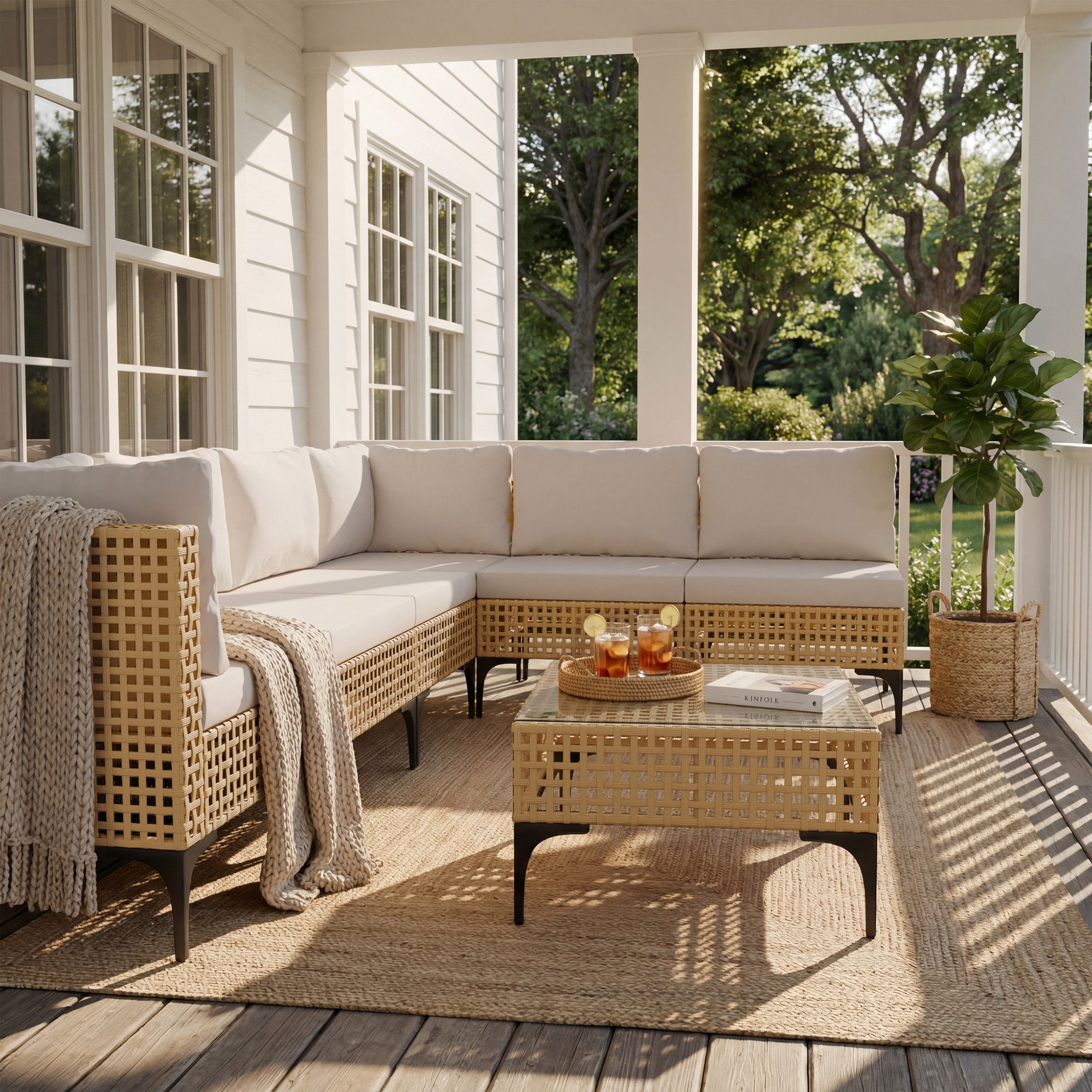 homall-patio-7-tlg-rattan-lounge-set-sofa-beige image 6