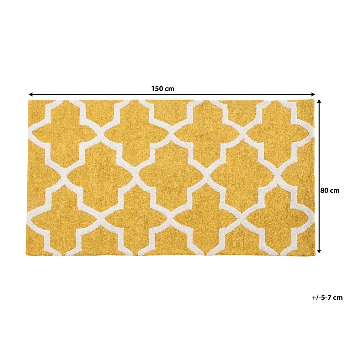 beliani-silvan-teppich-gelb-beige-80x150-cm-wolle image 6