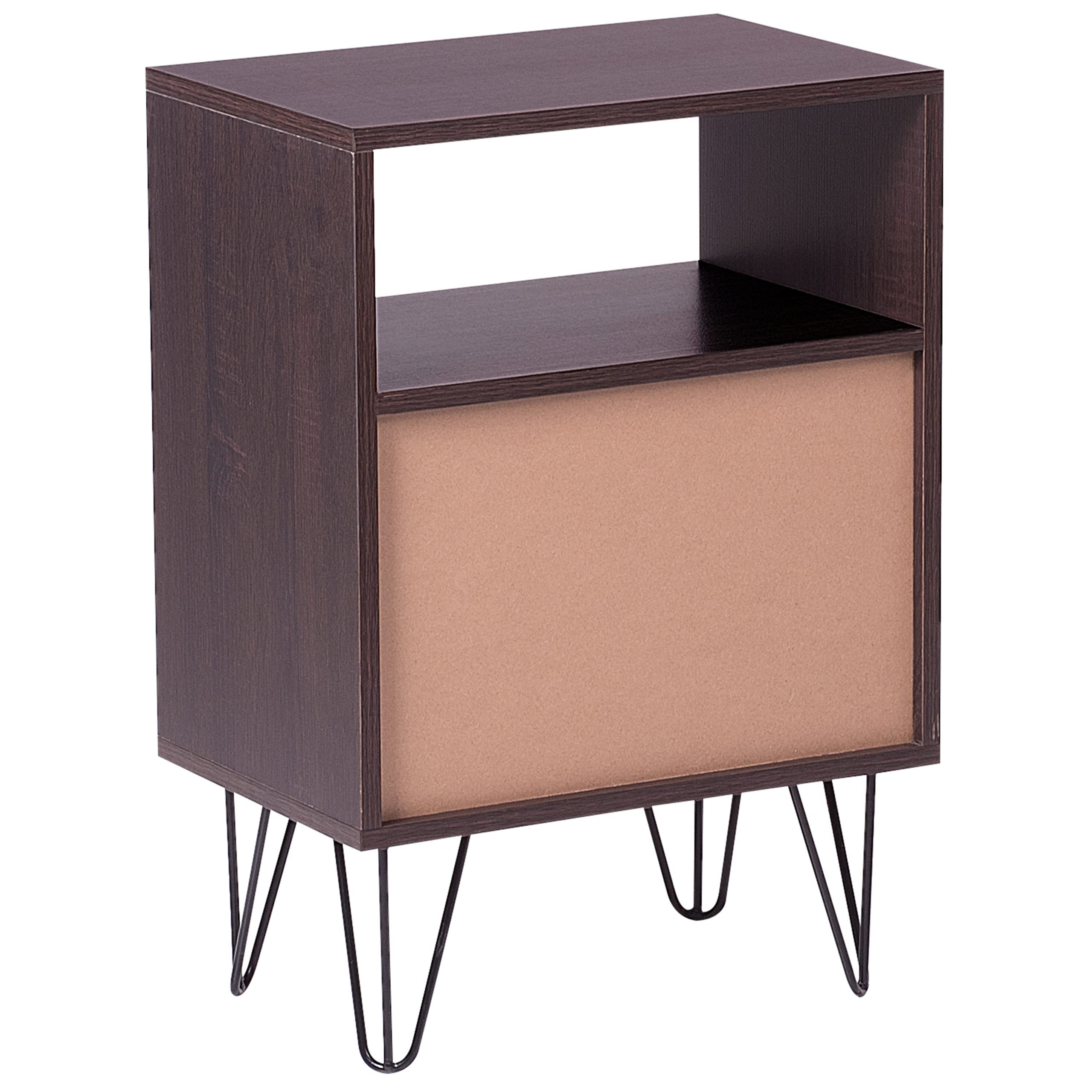 beliani-arvin-nachttisch-wei-braun-2-schubladen-retro image 6