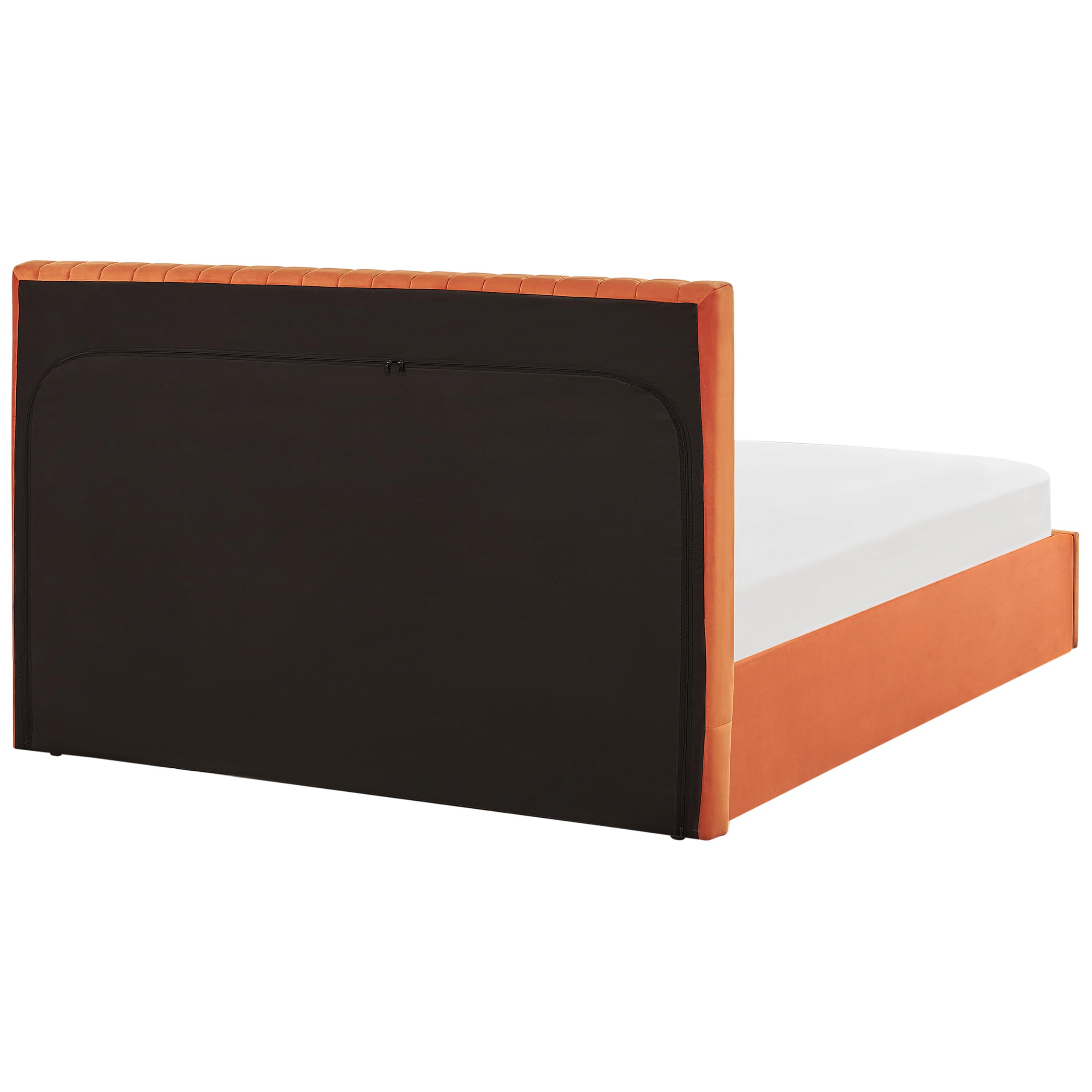 beliani-vion-polsterbett-samt-orange-160x200-mit-stauraum image 6