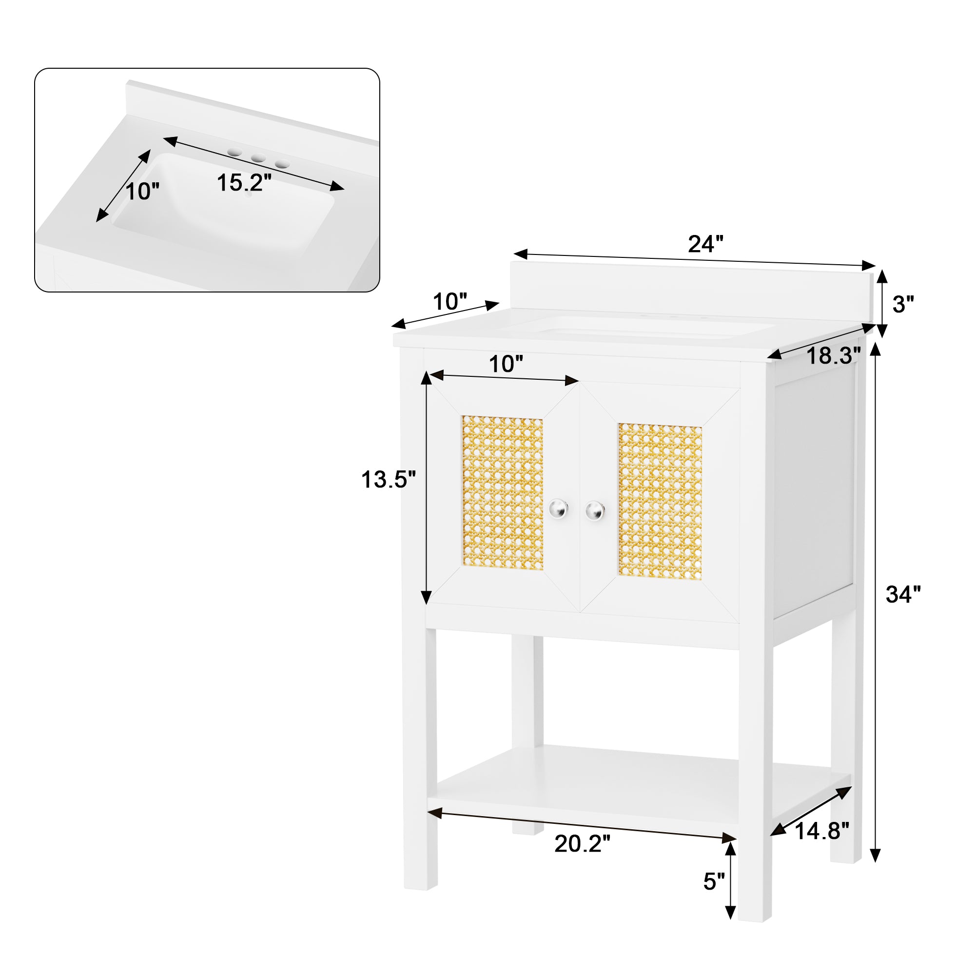 homall-waschtisch-mit-unterschrank-wei-61cm-keramik-rattan image 2