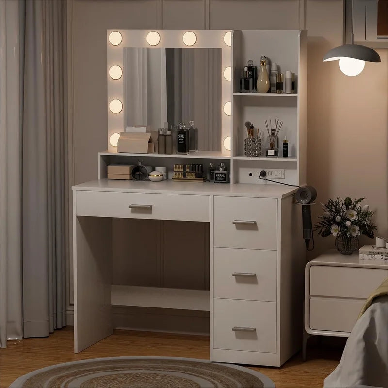 homall-bedroom-schminktisch-mit-spiegel-wei-led-steckdose image 7