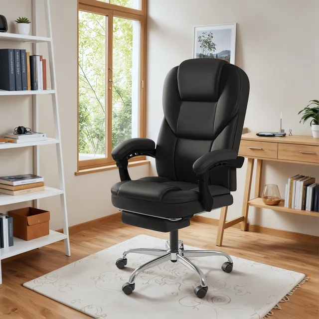 homall-recliner-chair-b-rostuhl-leder-schwarz-massage image 1