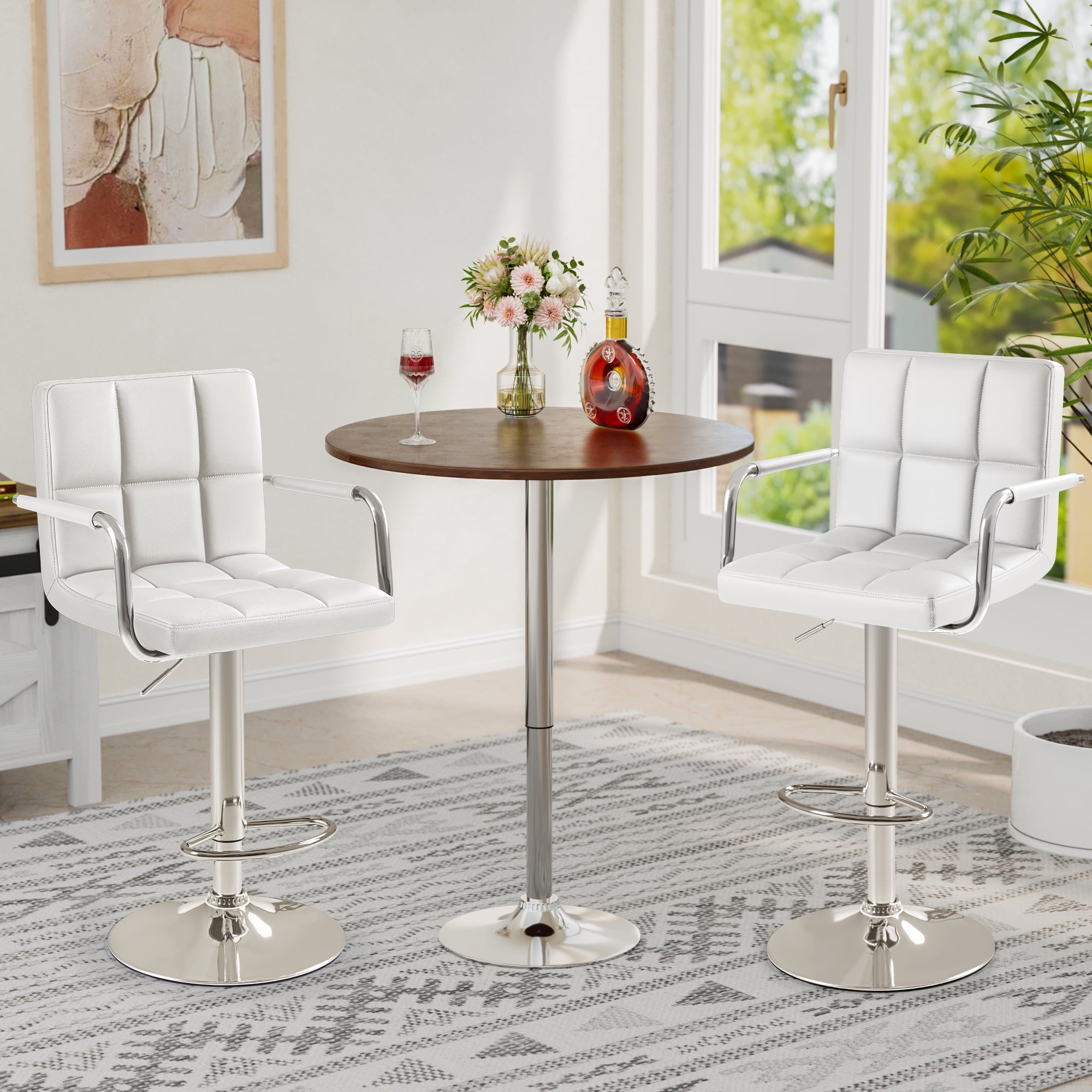 homall-bar-stool-barhocker-samt-h-henverstellbar-rosa-2er-set image 2