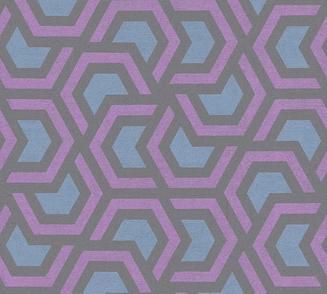 a-s-cr-ation-linen-style-36760-1-vliestapete-blau-geometrisch image 1