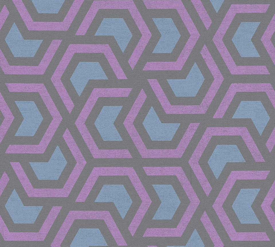 a-s-cr-ation-linen-style-36760-1-vliestapete-blau-geometrisch image 1