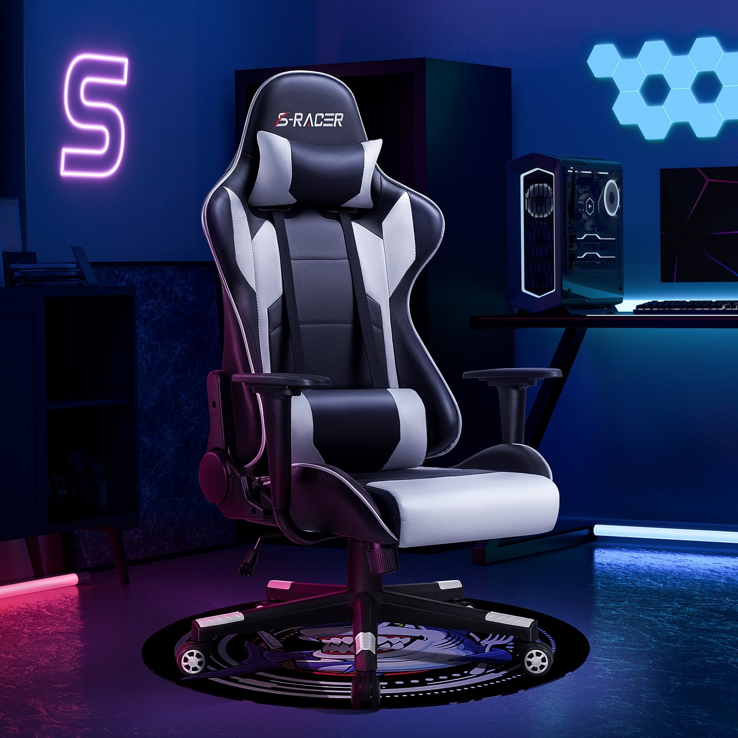 homall-gaming-chair-gamer-stuhl-wei-pu-leder-lordose image 3