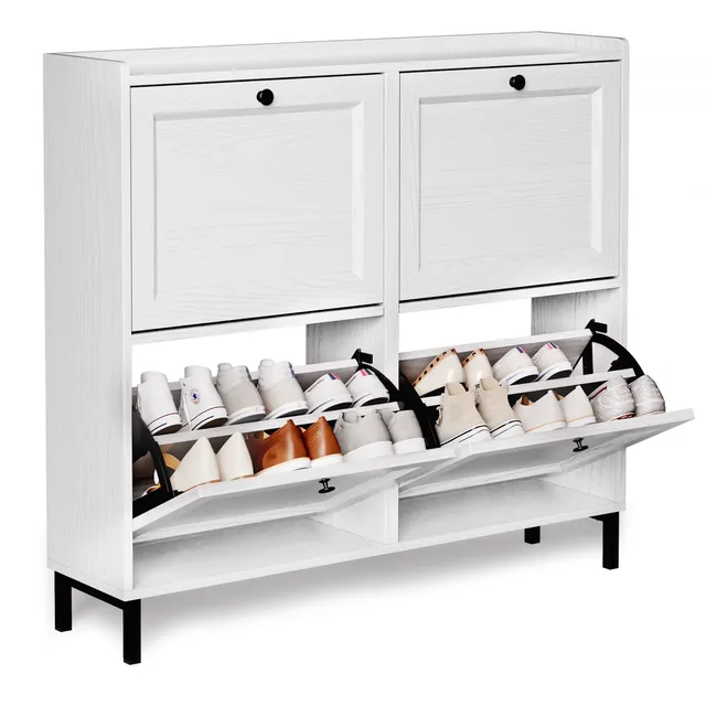 bealife-fs53-schuhschrank-wei-4-klappen-99-cm-schmal image 1