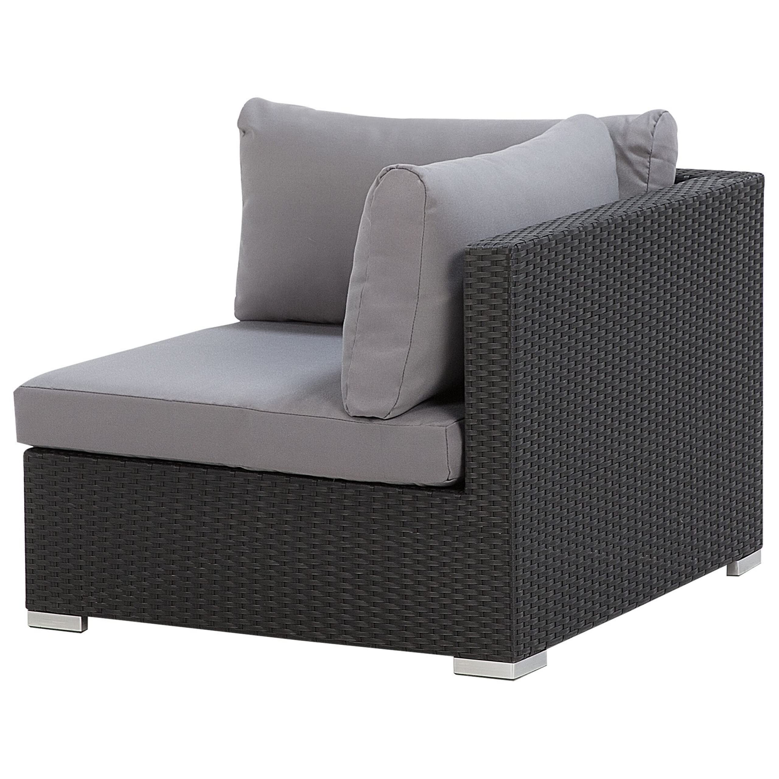beliani-sano-ii-lounge-set-rattan-schwarz-links-4-sitzer image 5