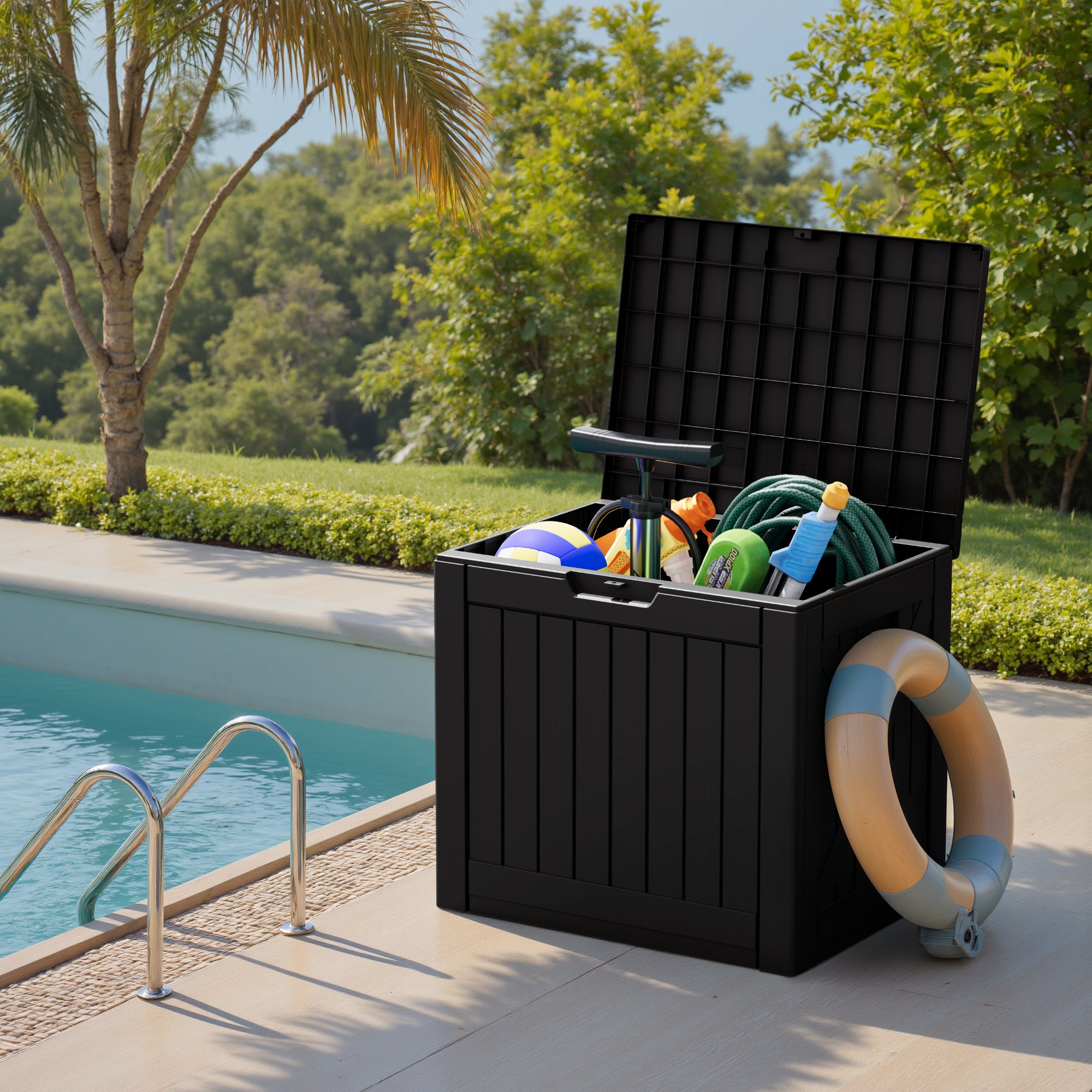 homall-patio-furniture-auflagenbox-schwarz-151-liter image 1