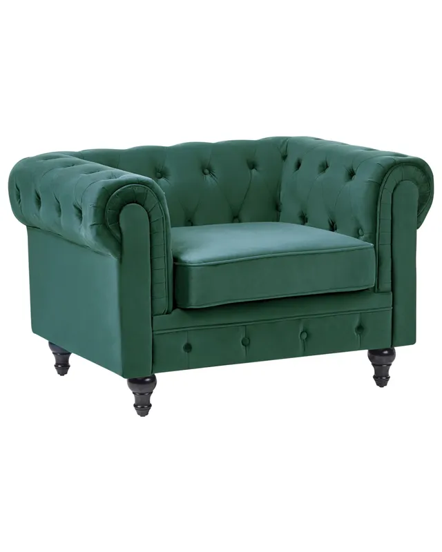 beliani-chesterfield-sessel-samt-gr-n-englisch image 1