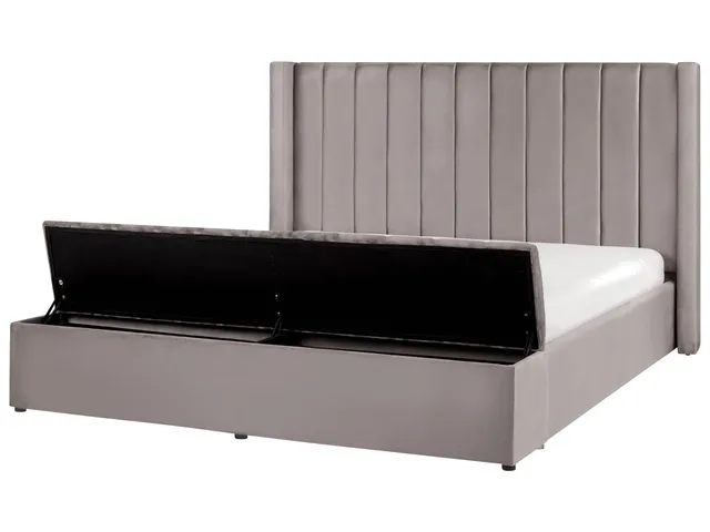 beliani-noyers-samtbett-180x200-grau-doppelbett-stauraum image 1