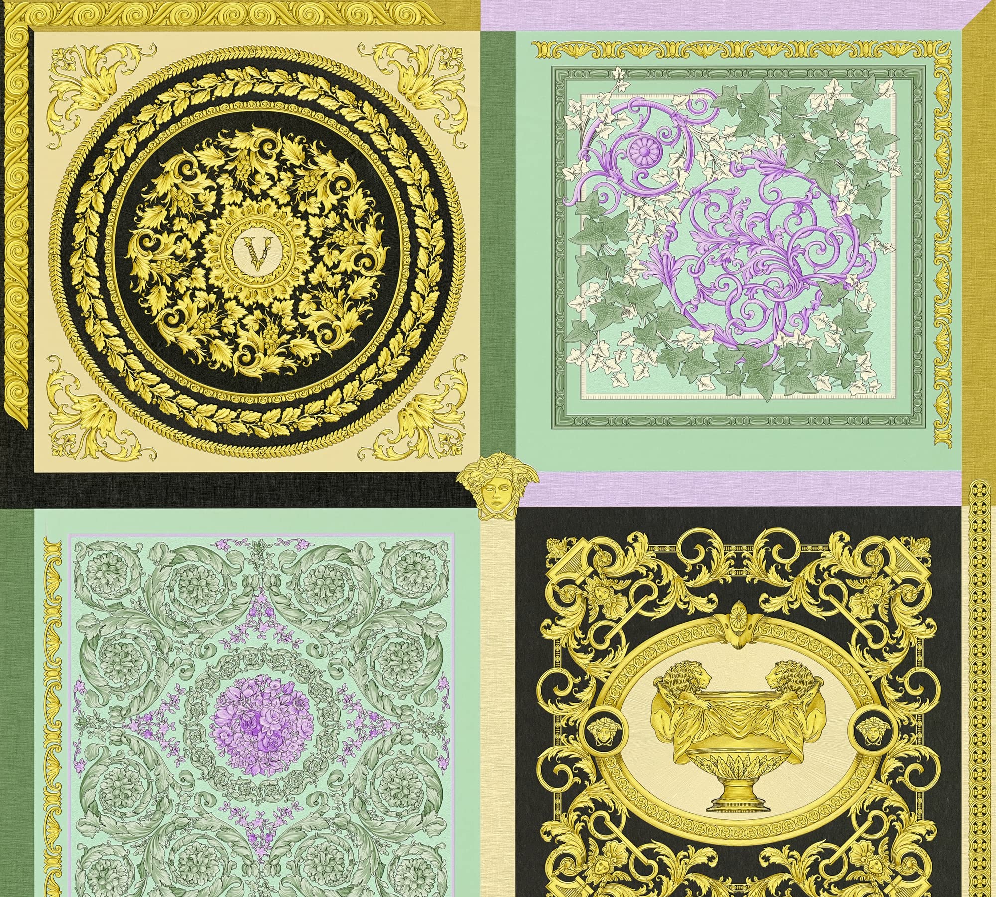 versace-wallpaper-387041-vliestapete-barock-mintgr-n-gold-10-05x0-70m image 7